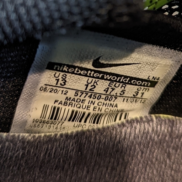 Nike Mens  Rare Lunartr1  577450-007 Black Mesh Trail Running Shoes Sneakers Siz main image 9